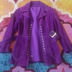 Vintage purple suede jacket